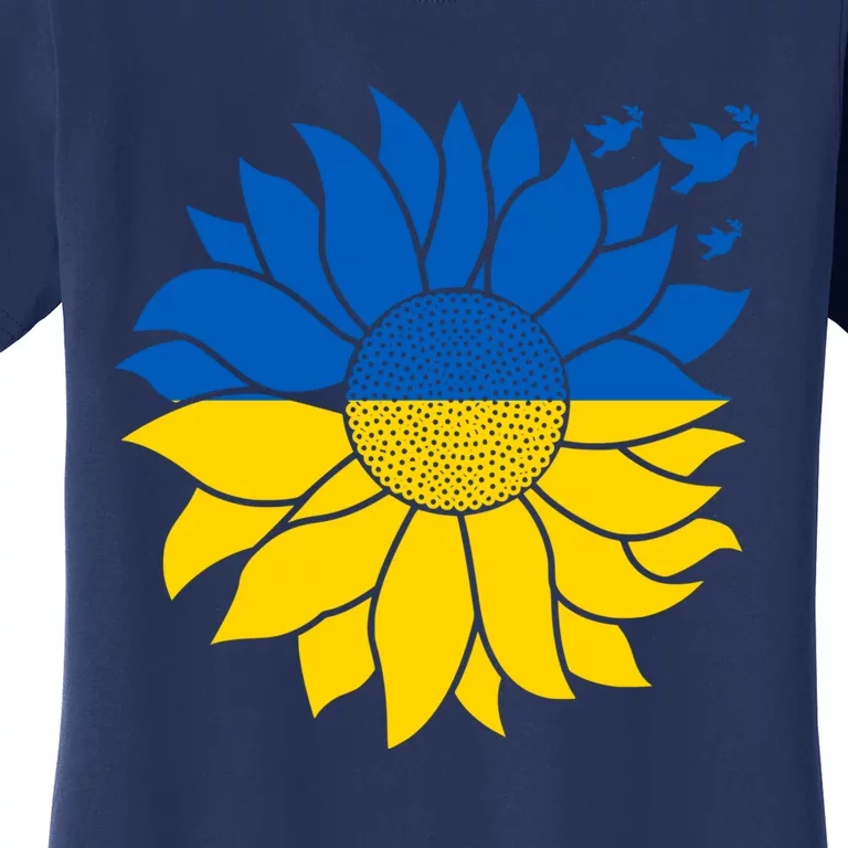 Peace in Ukraine Sunflower Design for Wo Ukrainian Flag Women's T-Shirt