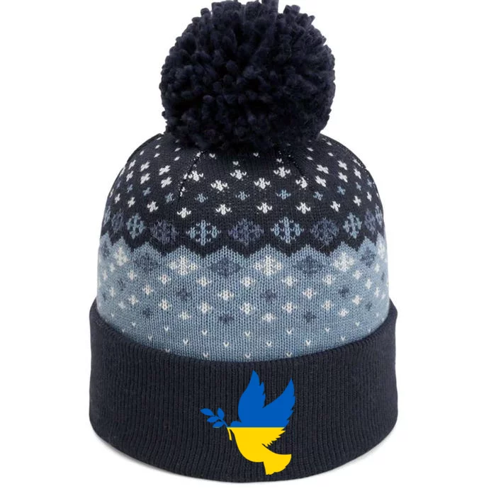 Peace In Ukraine Dove The Baniff Cuffed Pom Beanie