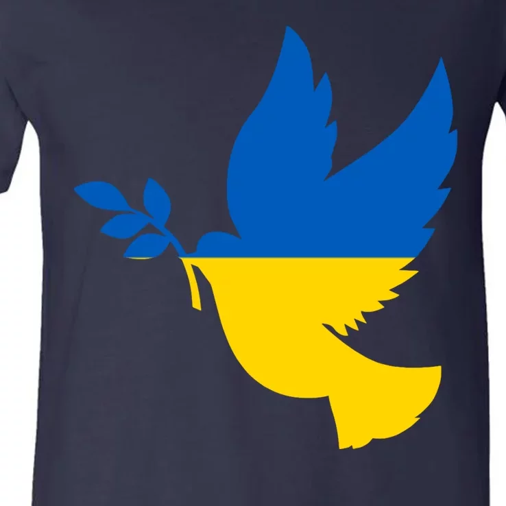 Peace In Ukraine Dove V-Neck T-Shirt