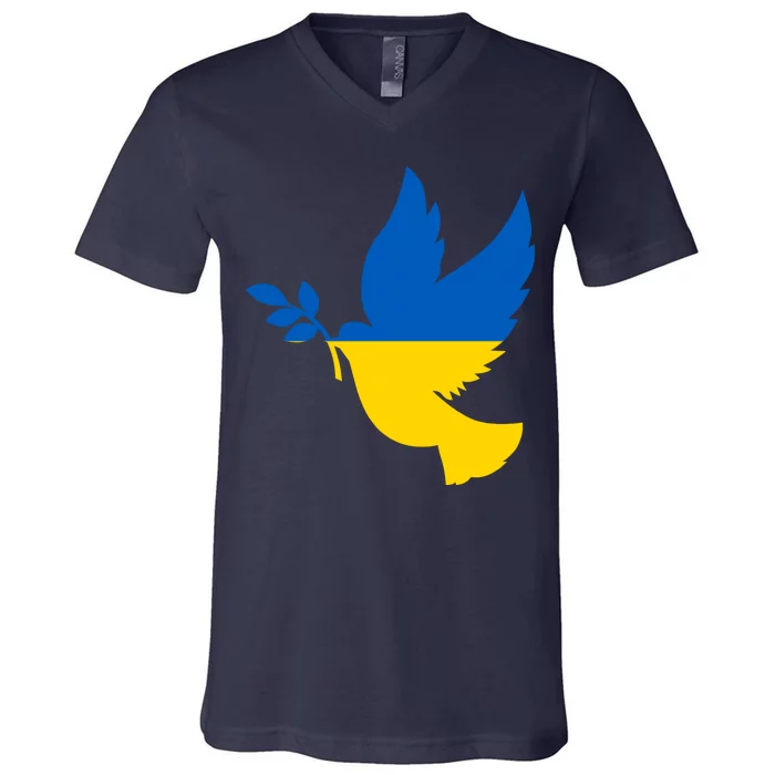 Peace In Ukraine Dove V-Neck T-Shirt