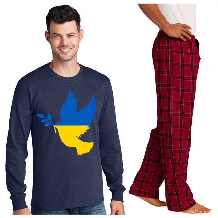 Peace In Ukraine Dove Long Sleeve Pajama Set