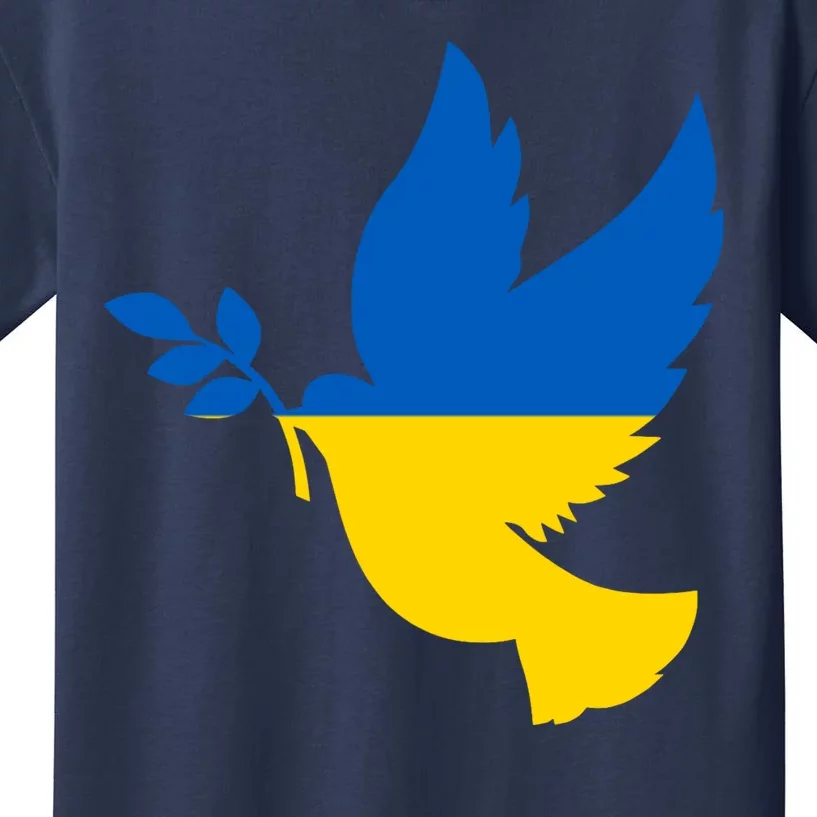 Peace In Ukraine Dove Kids T-Shirt