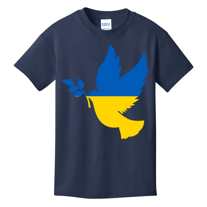 Peace In Ukraine Dove Kids T-Shirt