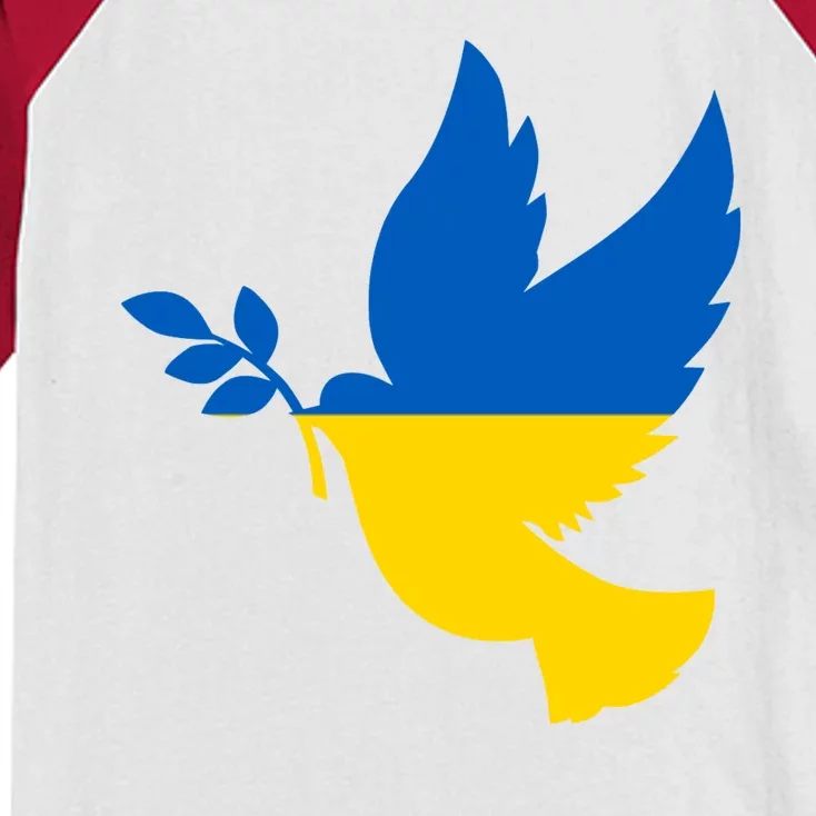 Peace In Ukraine Dove Kids Colorblock Raglan Jersey