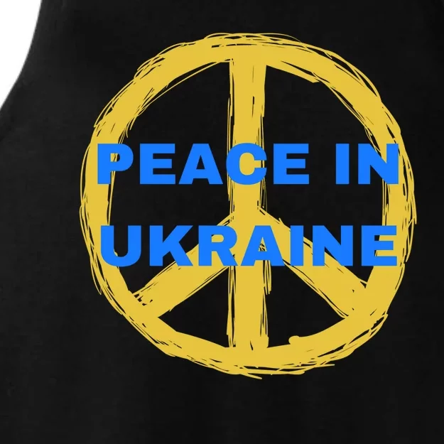 Peace In Ukraine Ladies Tri-Blend Wicking Tank