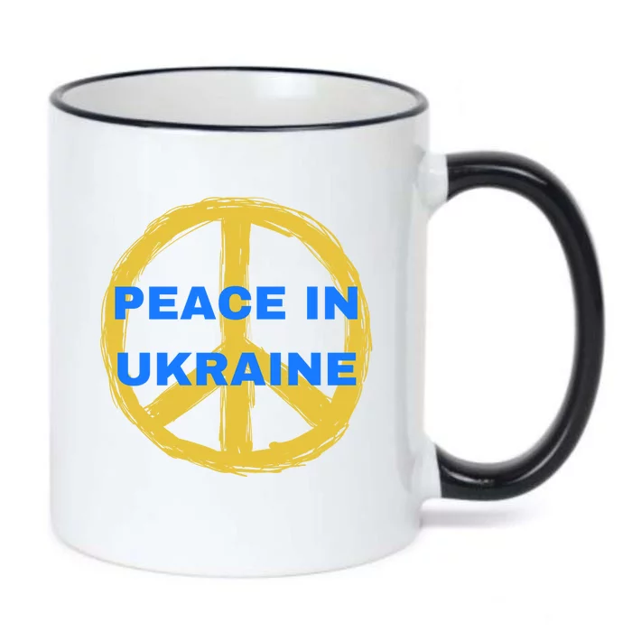 Peace In Ukraine Black Color Changing Mug