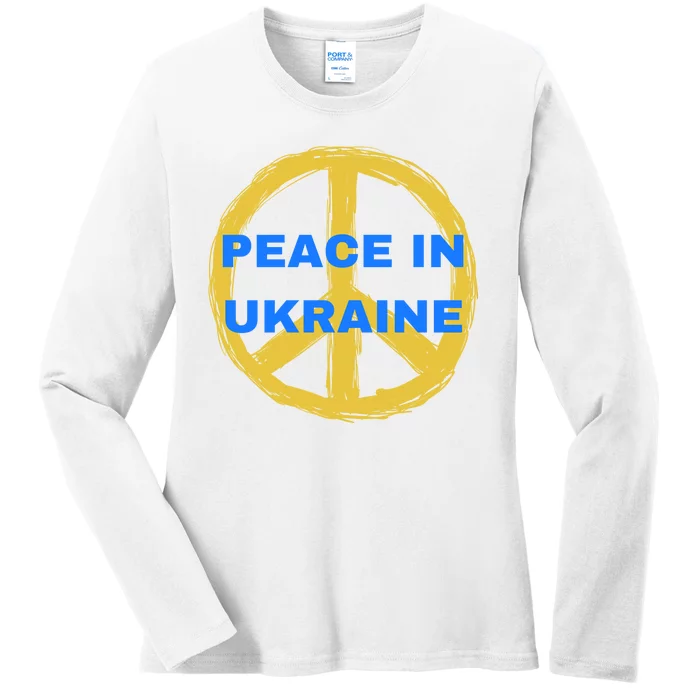 Peace In Ukraine Ladies Long Sleeve Shirt