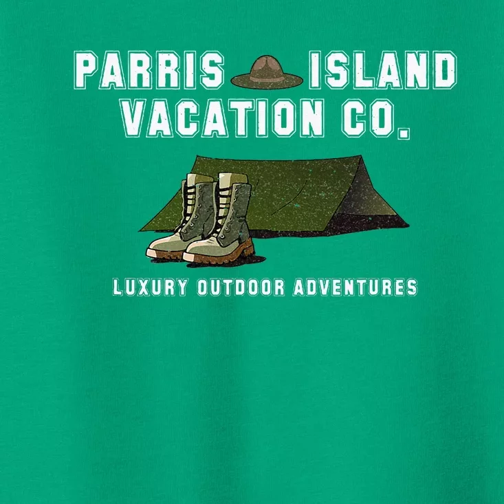 Parris Island Vacation Co Luxury Outdoor Adventures Funny Toddler T-Shirt