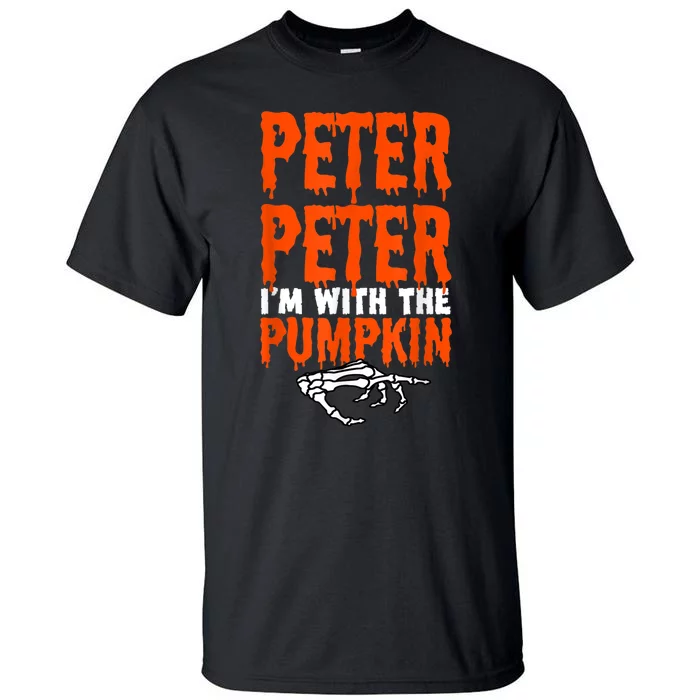 Peter I'm With The Pumpkin Halloween Costume Couple Tall T-Shirt