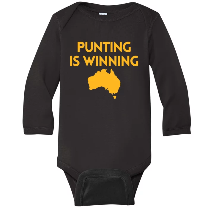 Punting Is Winning Baby Long Sleeve Bodysuit