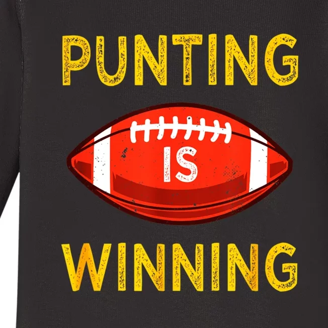 Punting Is Winning Baby Long Sleeve Bodysuit