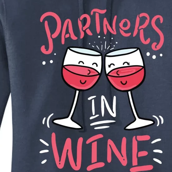 Partners In Wine Funny Drinking Women's Pullover Hoodie