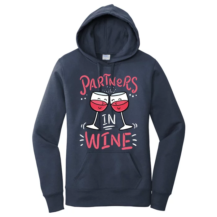 Partners In Wine Funny Drinking Women's Pullover Hoodie