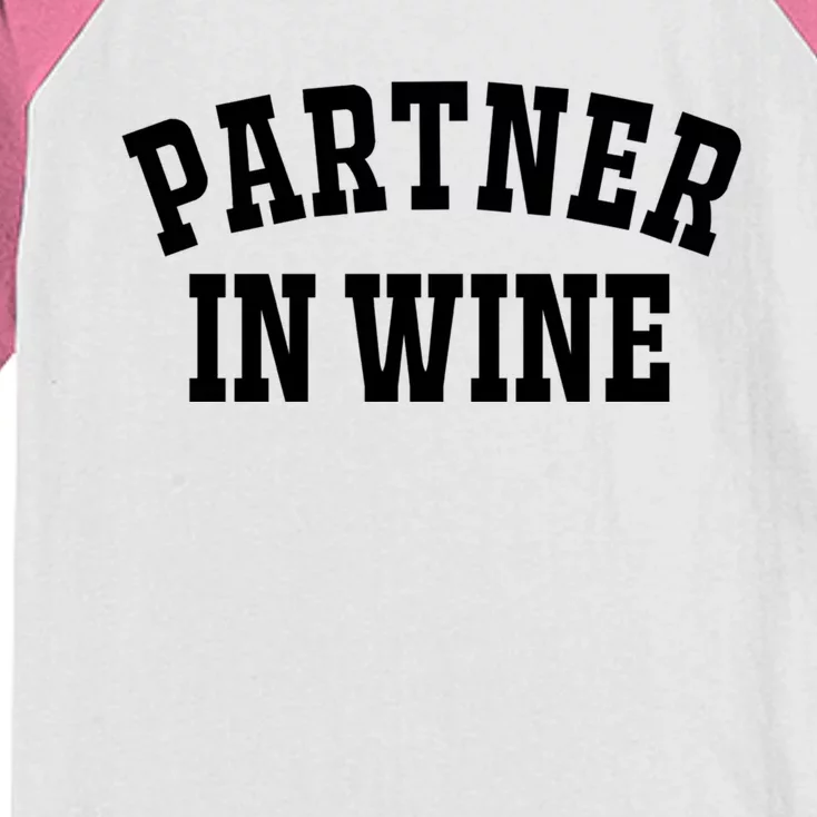 Partner In Wine Funny Wine Lover Gift Wine Night Great Gift Kids Colorblock Raglan Jersey