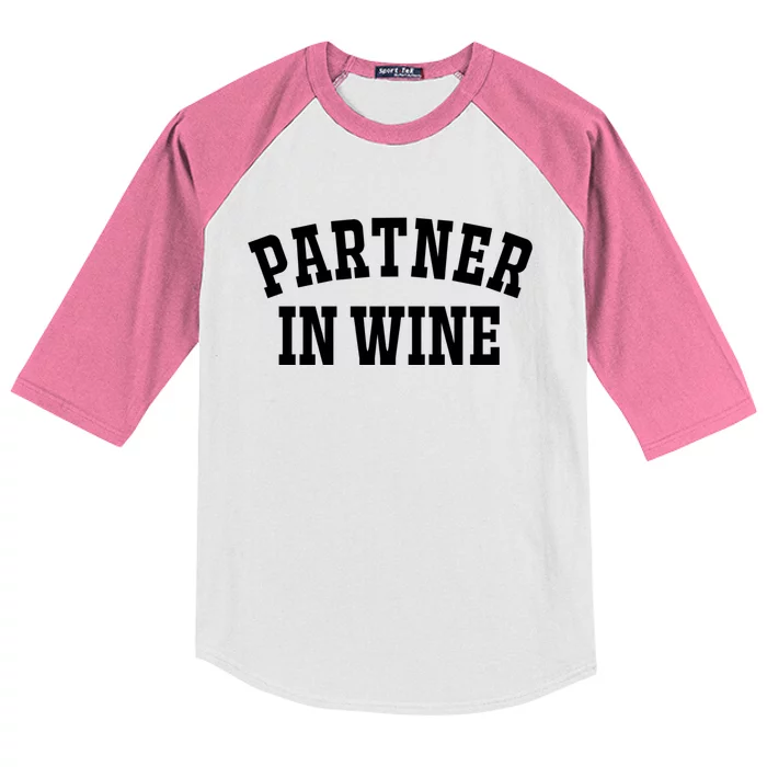 Partner In Wine Funny Wine Lover Gift Wine Night Great Gift Kids Colorblock Raglan Jersey