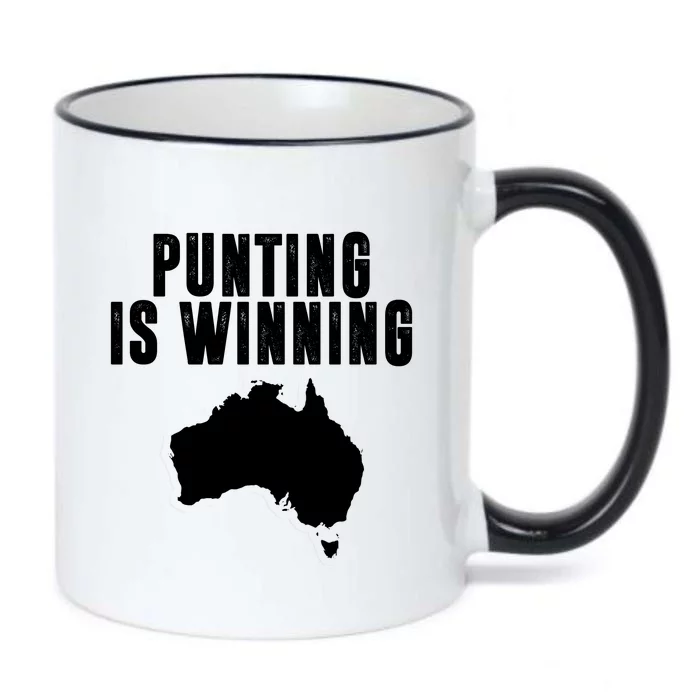 Punting Is Winning Football Fan Black Color Changing Mug