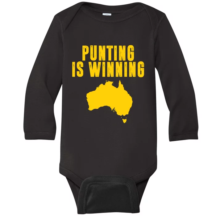 Punting Is Winning Football Fan Baby Long Sleeve Bodysuit