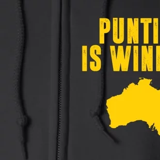 Punting Is Winning Football Fan Full Zip Hoodie