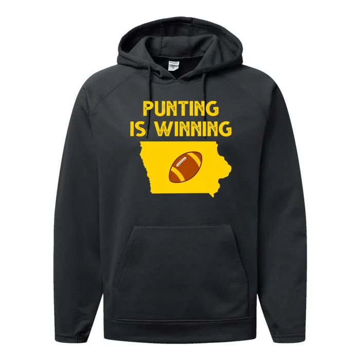 Punting Is Winning Iowa Football Performance Fleece Hoodie