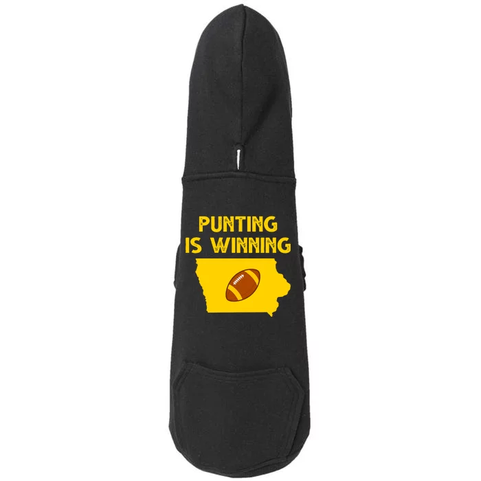 Punting Is Winning Iowa Football Doggie 3-End Fleece Hoodie