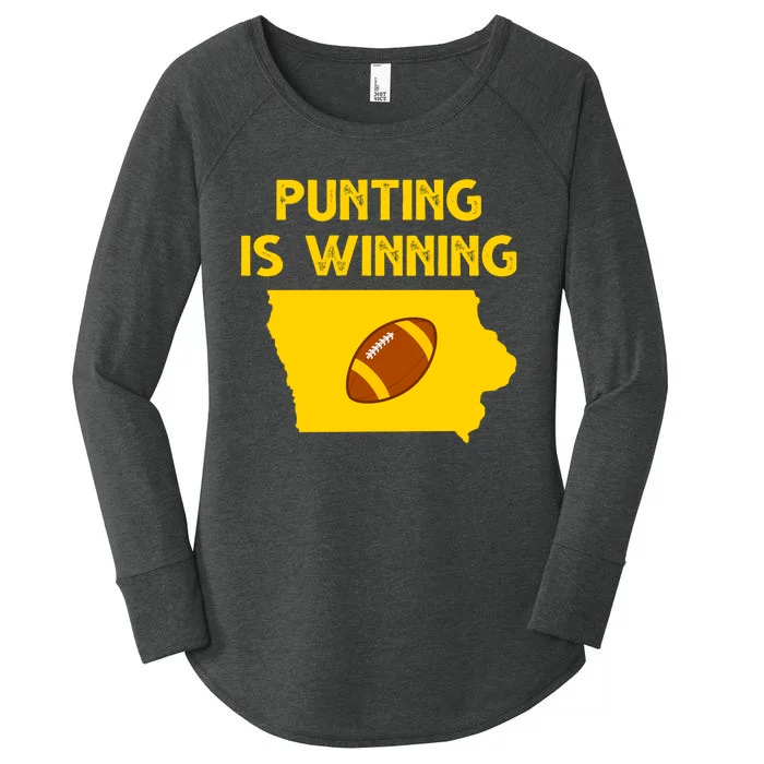 Punting Is Winning Iowa Football Women's Perfect Tri Tunic Long Sleeve Shirt