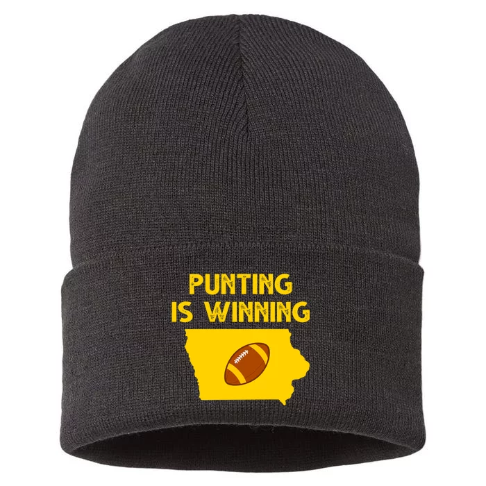 Punting Is Winning Iowa Football Sustainable Knit Beanie