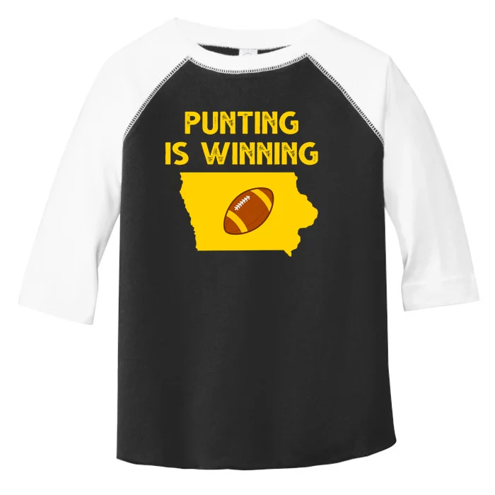 Punting Is Winning Iowa Football Toddler Fine Jersey T-Shirt