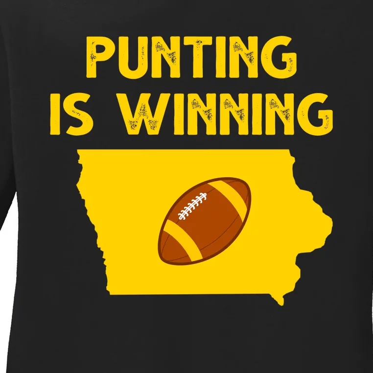 Punting Is Winning Iowa Football Ladies Long Sleeve Shirt