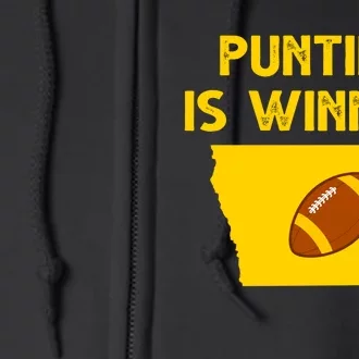 Punting Is Winning Iowa Football Full Zip Hoodie