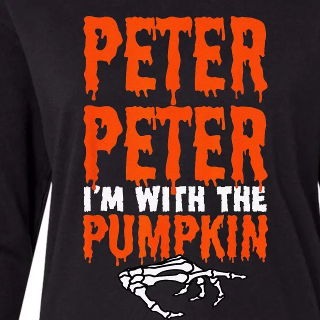 Peter Im With The Pumpkin Halloween Costume Couple Womens Cotton Relaxed Long Sleeve T-Shirt