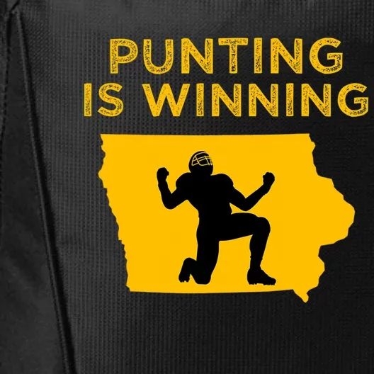 Punting Is Winning Iowa I Cheer For The Punter City Backpack