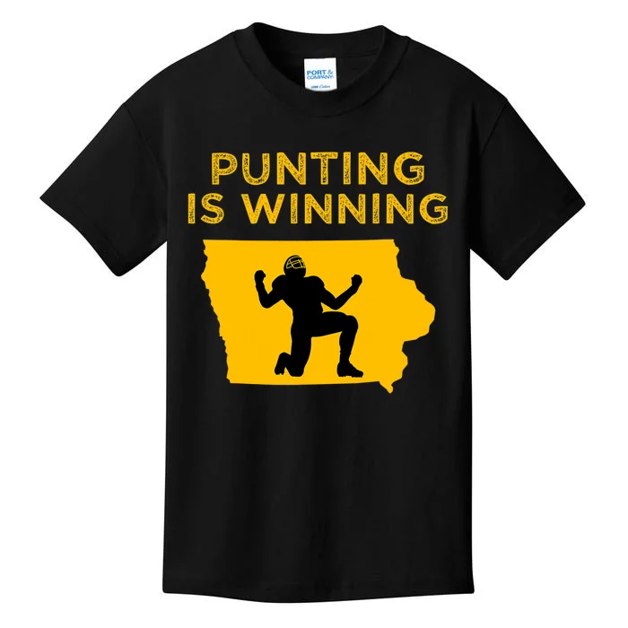 Punting Is Winning Iowa I Cheer For The Punter Kids T-Shirt