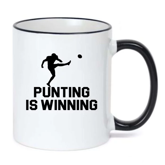 Punting Is Winning Football Lover Black Color Changing Mug