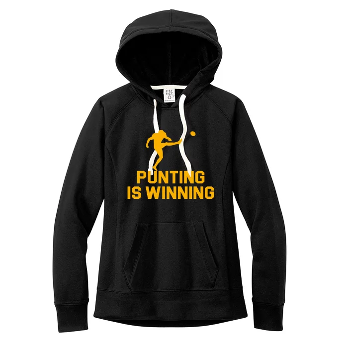 Punting Is Winning Football Lover Women's Fleece Hoodie