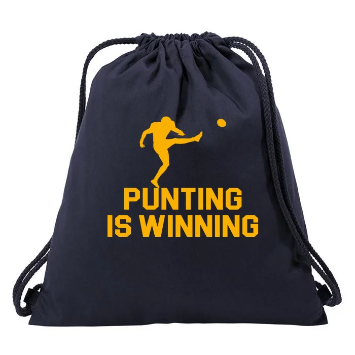 Punting Is Winning Football Lover Drawstring Bag