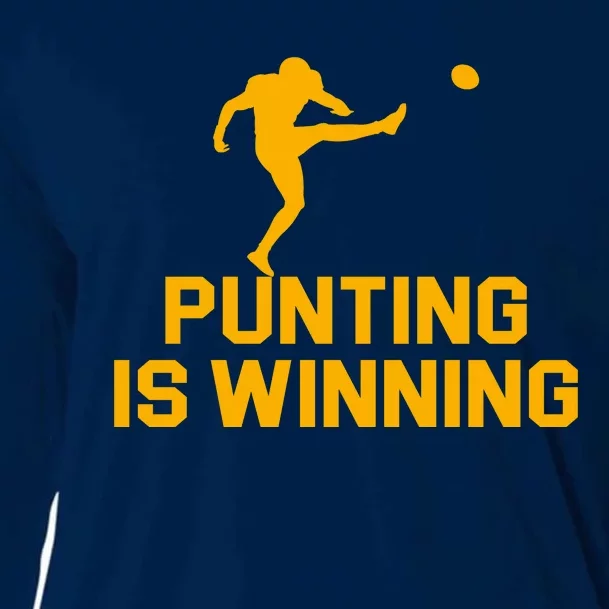 Punting Is Winning Football Lover Cooling Performance Long Sleeve Crew