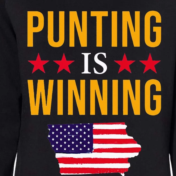 Punting Is Winning Iowa Womens California Wash Sweatshirt