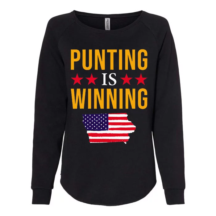 Punting Is Winning Iowa Womens California Wash Sweatshirt