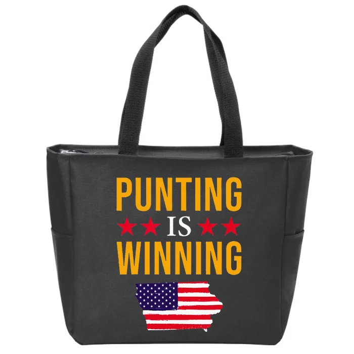 Punting Is Winning Iowa Zip Tote Bag