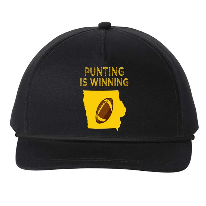 punting is winning iowa I cheer For The Punter Snapback Five-Panel Rope Hat