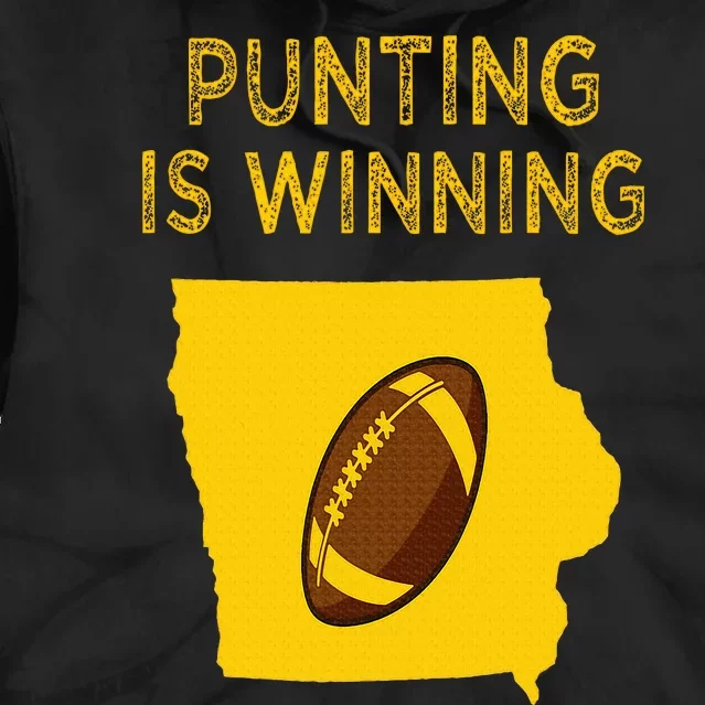 punting is winning iowa I cheer For The Punter Tie Dye Hoodie