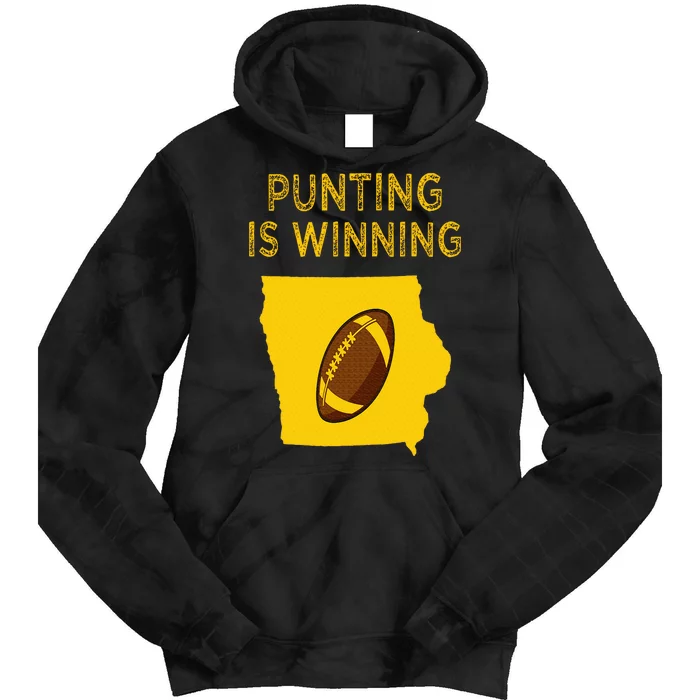 punting is winning iowa I cheer For The Punter Tie Dye Hoodie