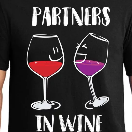 Partners In Wine Cool Wine Ers Gift Pajama Set