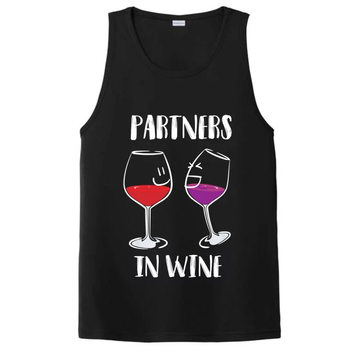 Partners In Wine Cool Wine Ers Gift Performance Tank