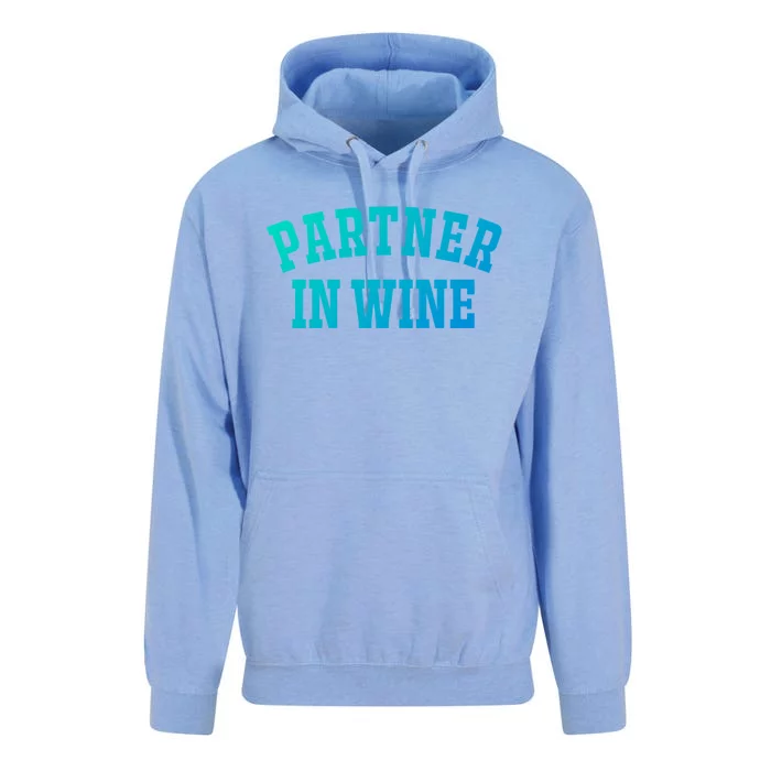 Partner In Wine Funny Wine Lover Gift Wine Night Gift Unisex Surf Hoodie