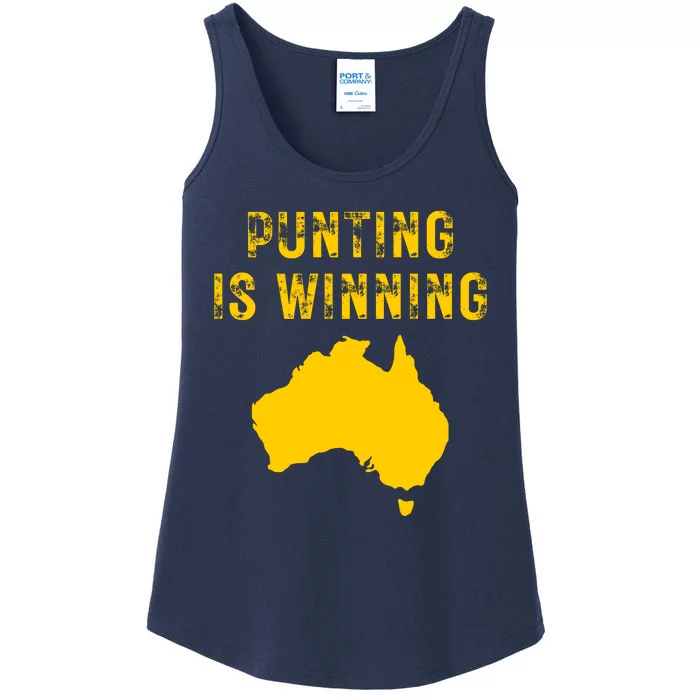 Punting Is Winning Iowa I Cheer For The Punter Ladies Essential Tank