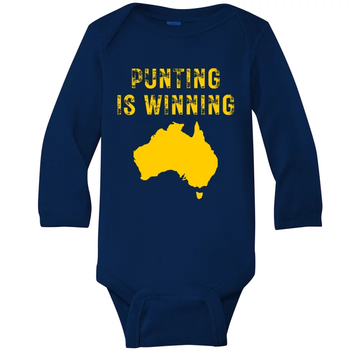 Punting Is Winning Iowa I Cheer For The Punter Baby Long Sleeve Bodysuit