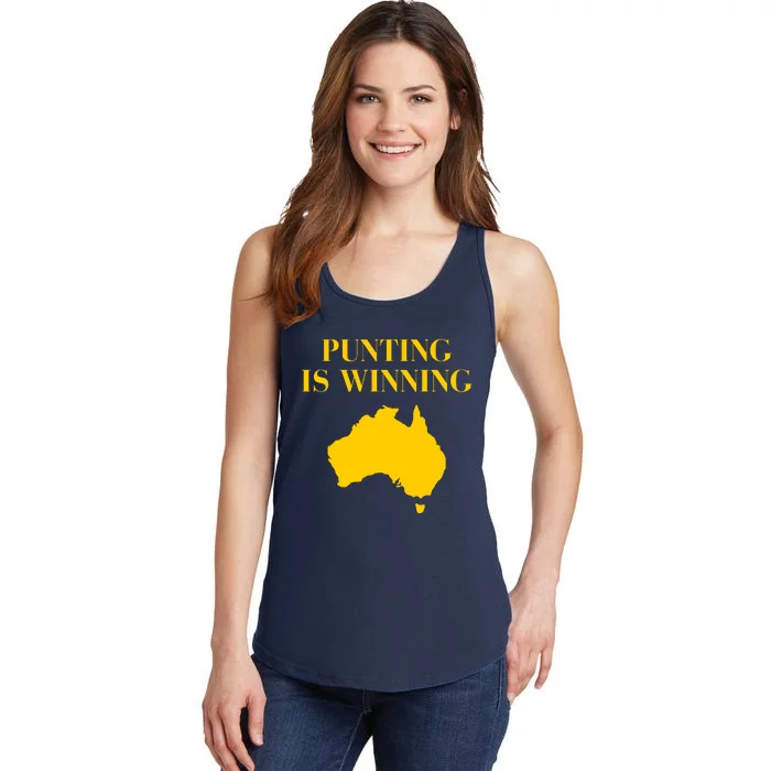 Punting Is Winning Iowa I Cheer For The Punter Ladies Essential Tank