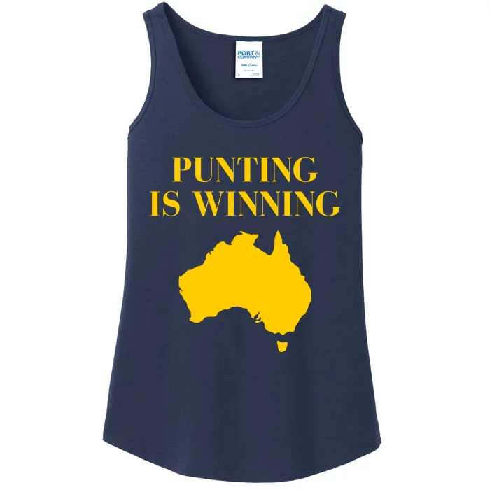 Punting Is Winning Iowa I Cheer For The Punter Ladies Essential Tank