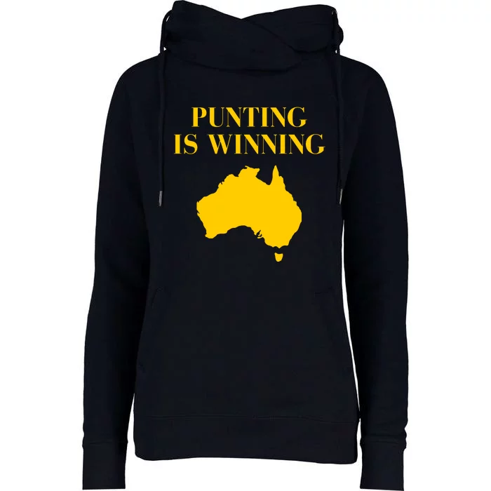 Punting Is Winning Iowa I Cheer For The Punter Womens Funnel Neck Pullover Hood